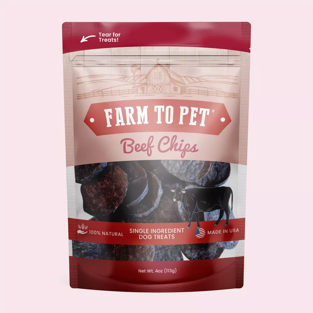 Beef Chips Dog Treats | Single-Ingredient Healthy Treats for Dogs