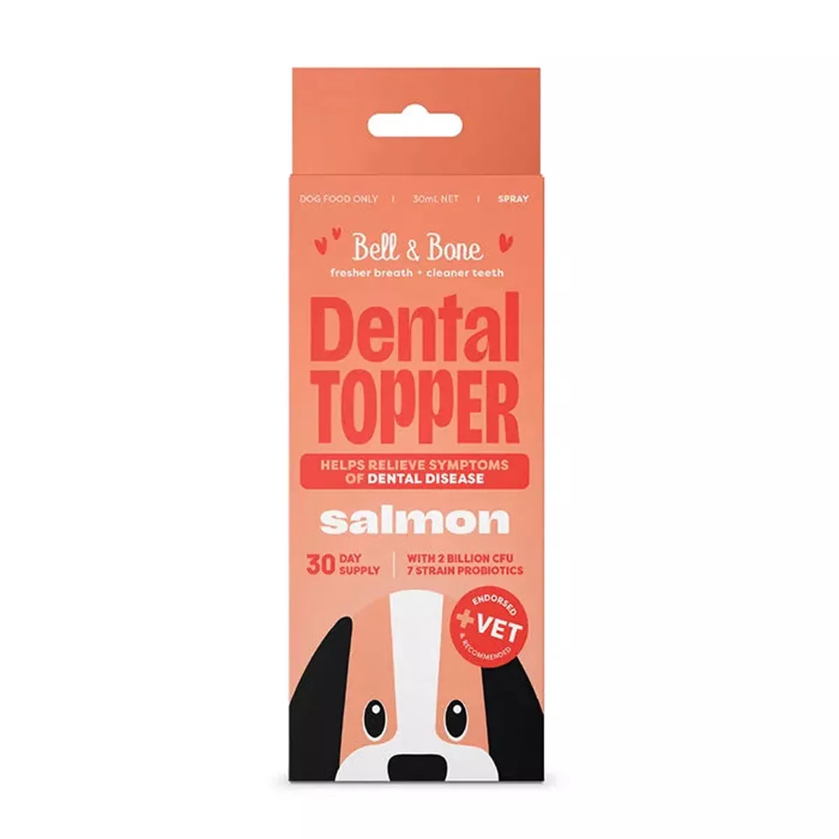 Bell and Bone Dog Dental Topper Spray - Salmon 30ml