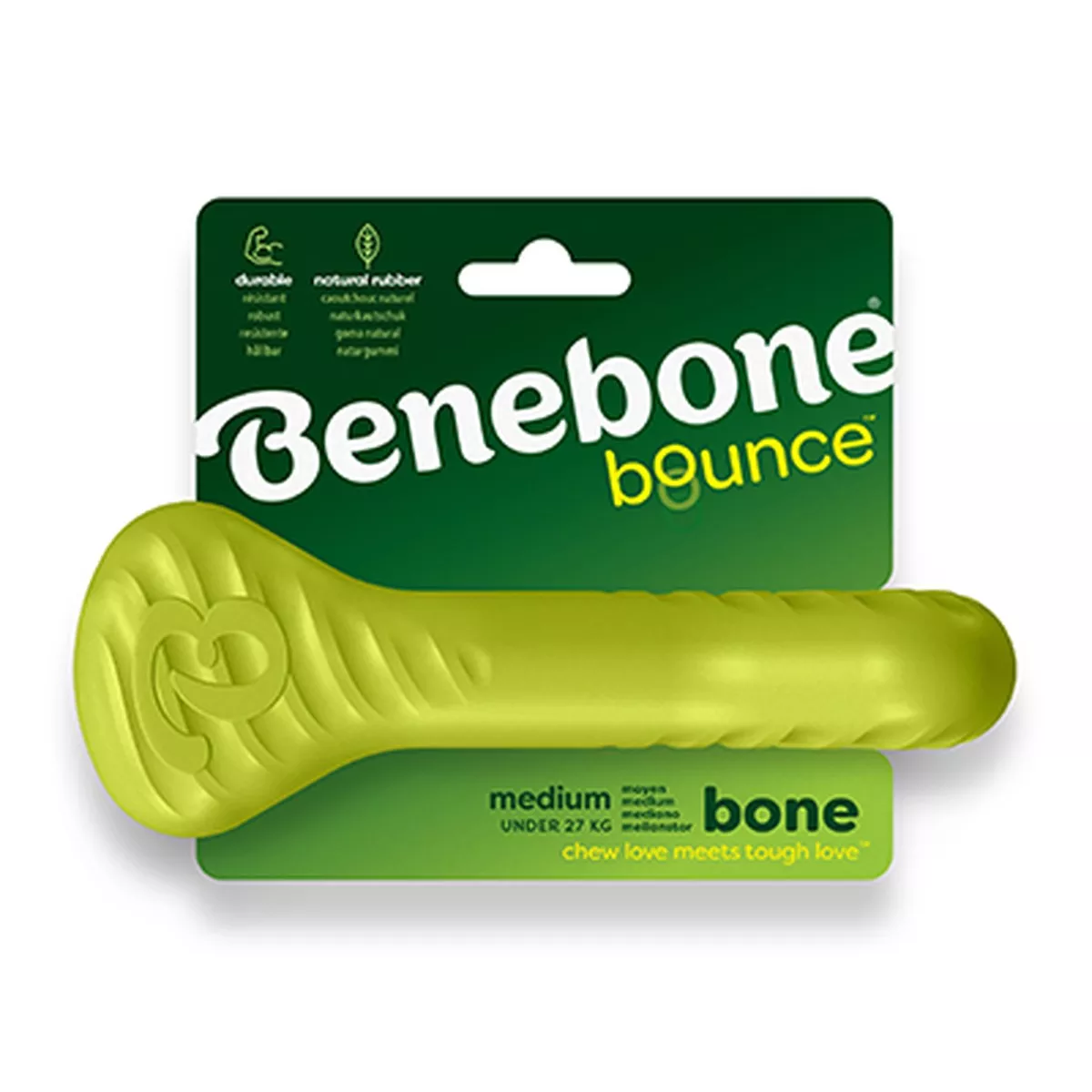 Benebone Bounce Rubber Bone Dog Toy
