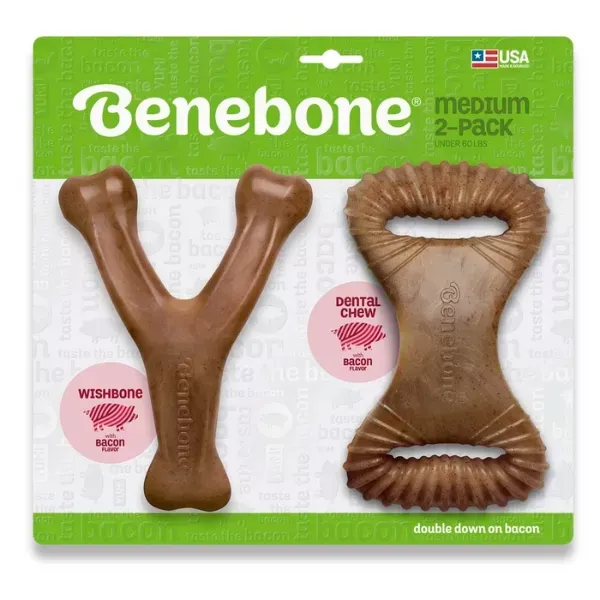 Benebone Medium Bacon 2-Pack