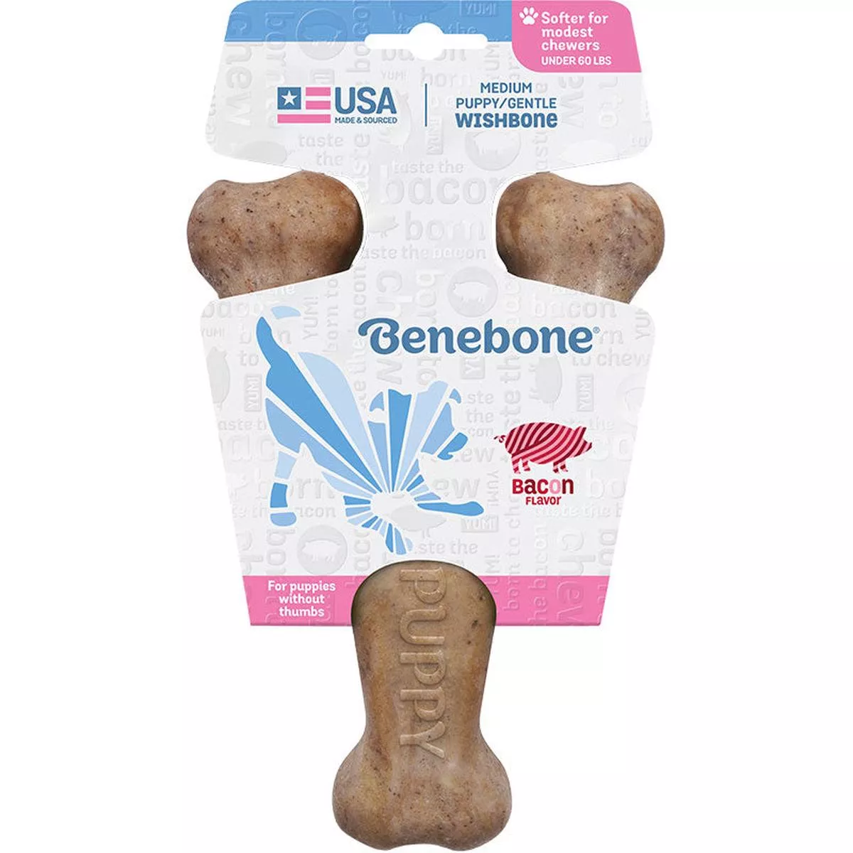 Benebone Puppy Wishbone - Bacon