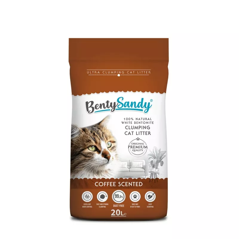 Benty Sandy Clumping Cat Litter Coffe 20 L