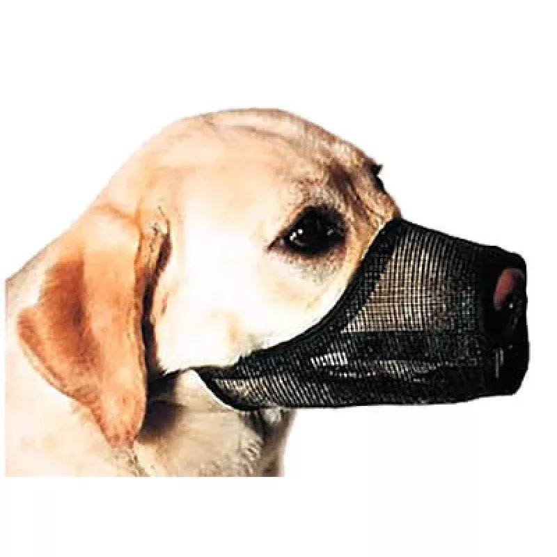 Best Fit Adjustable Mesh Dog Muzzle – Black