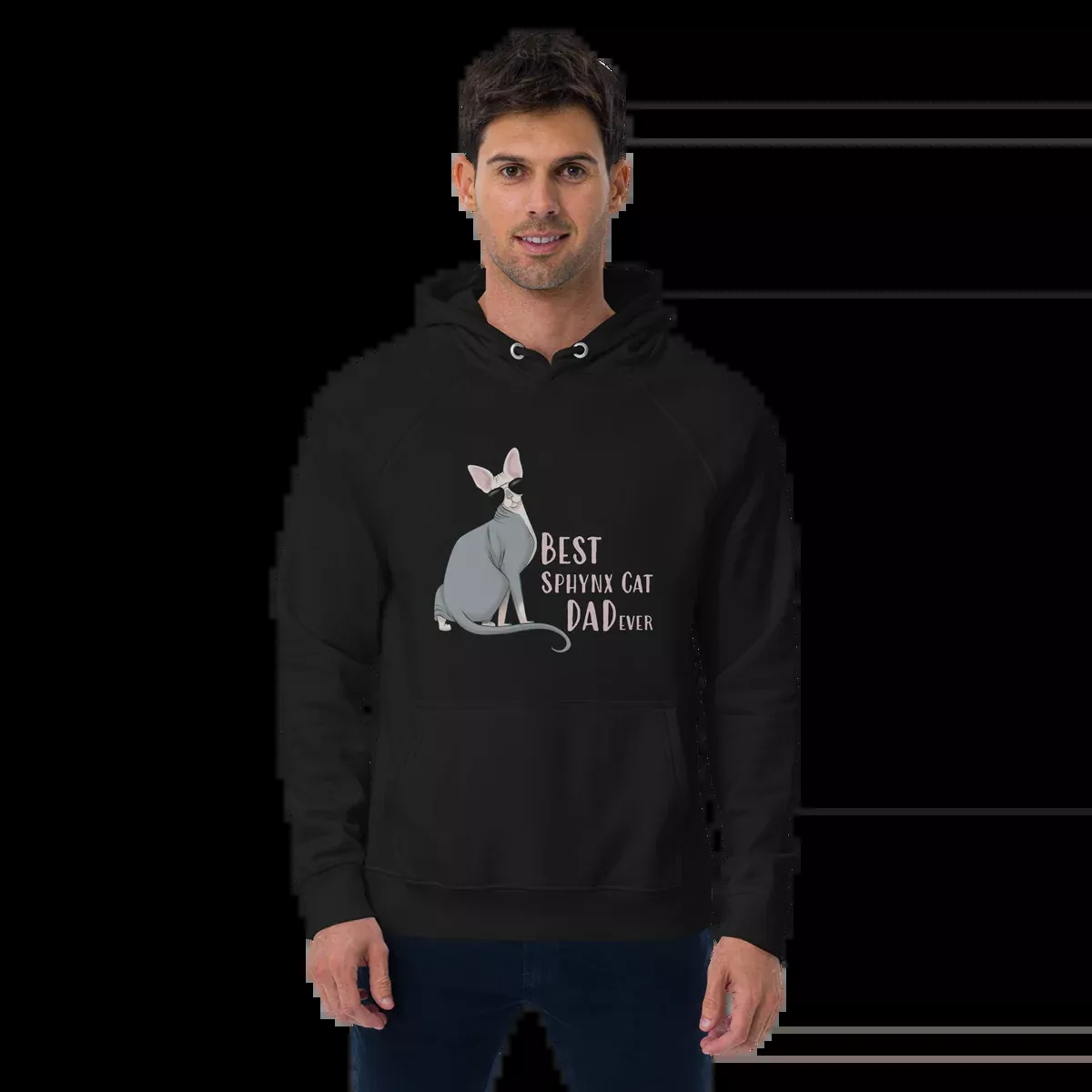 "BEST SPHYNX CAT DAD" UNISEX ECO HOODIE