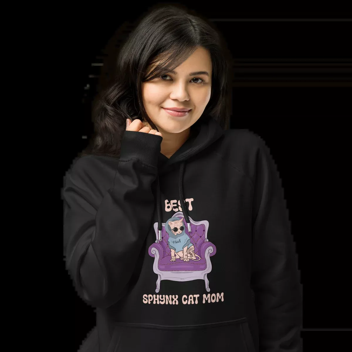 "BEST SPHYNX CAT MOM" UNISEX ECO HOODIE