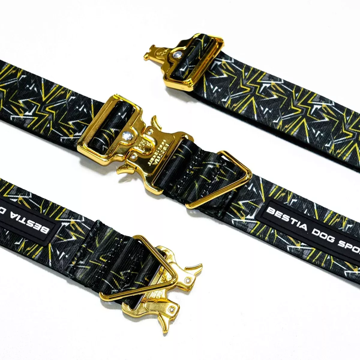 Bestia Dog Sport GripPro Print Collar - Gold