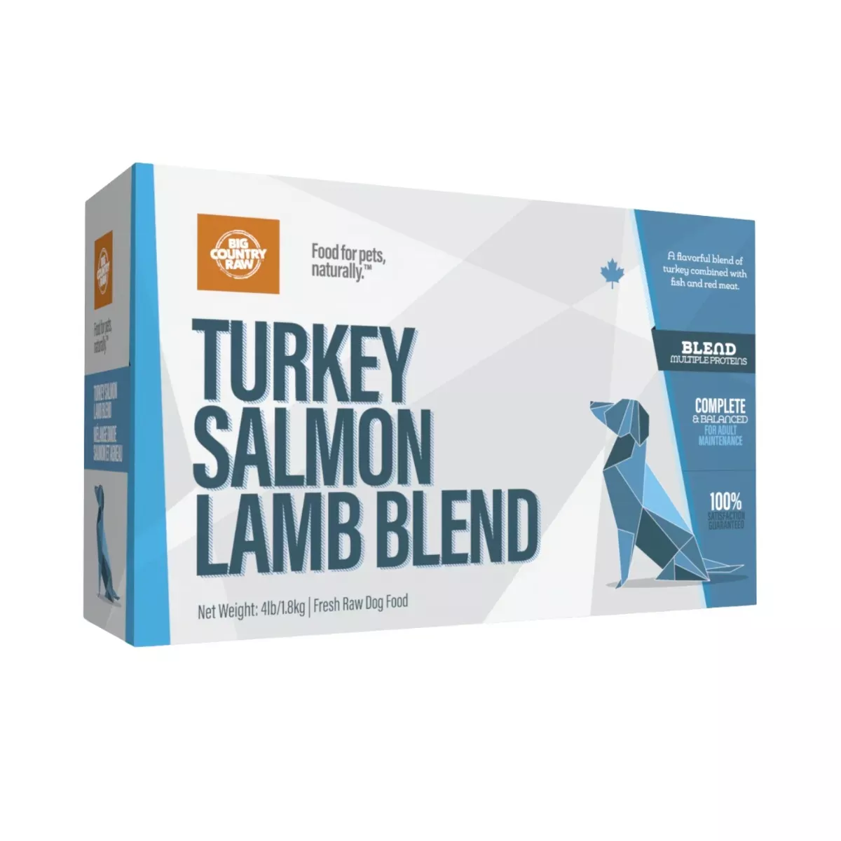 Big Country Raw Blend Carton for Dogs - Turkey, Salmon & Lamb