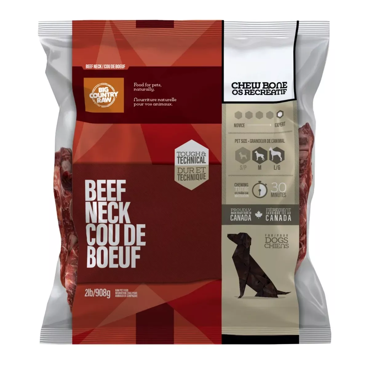 Big Country Raw Chew Bone for Dogs - Beef Neck