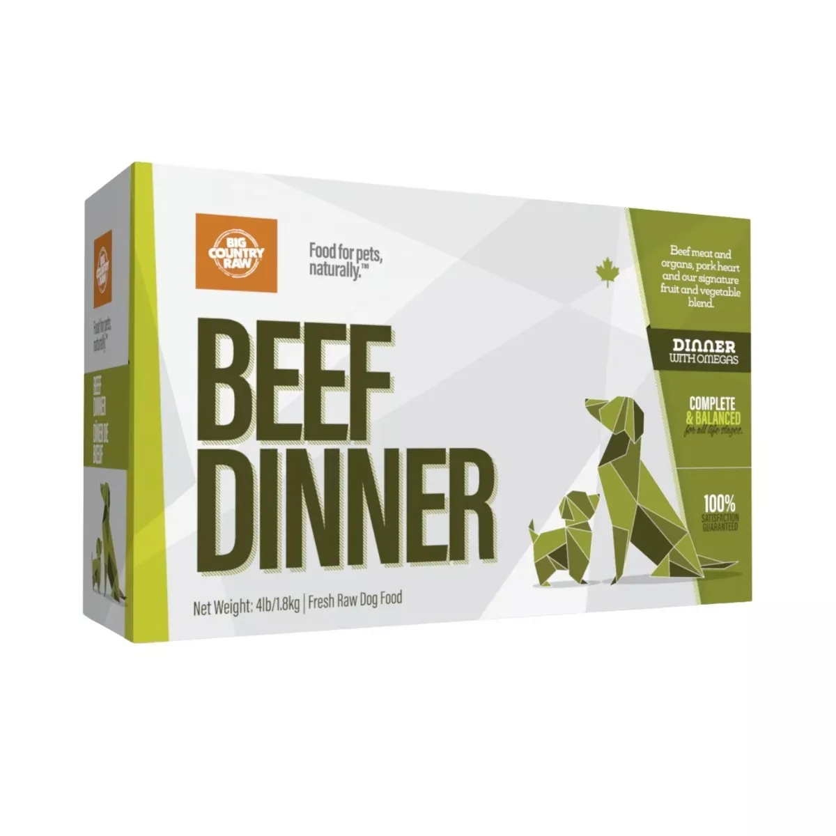 Big Country Raw Dinner Carton for Dogs - Beef