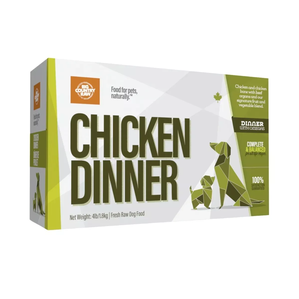 Big Country Raw Dinner Carton for Dogs - Chicken