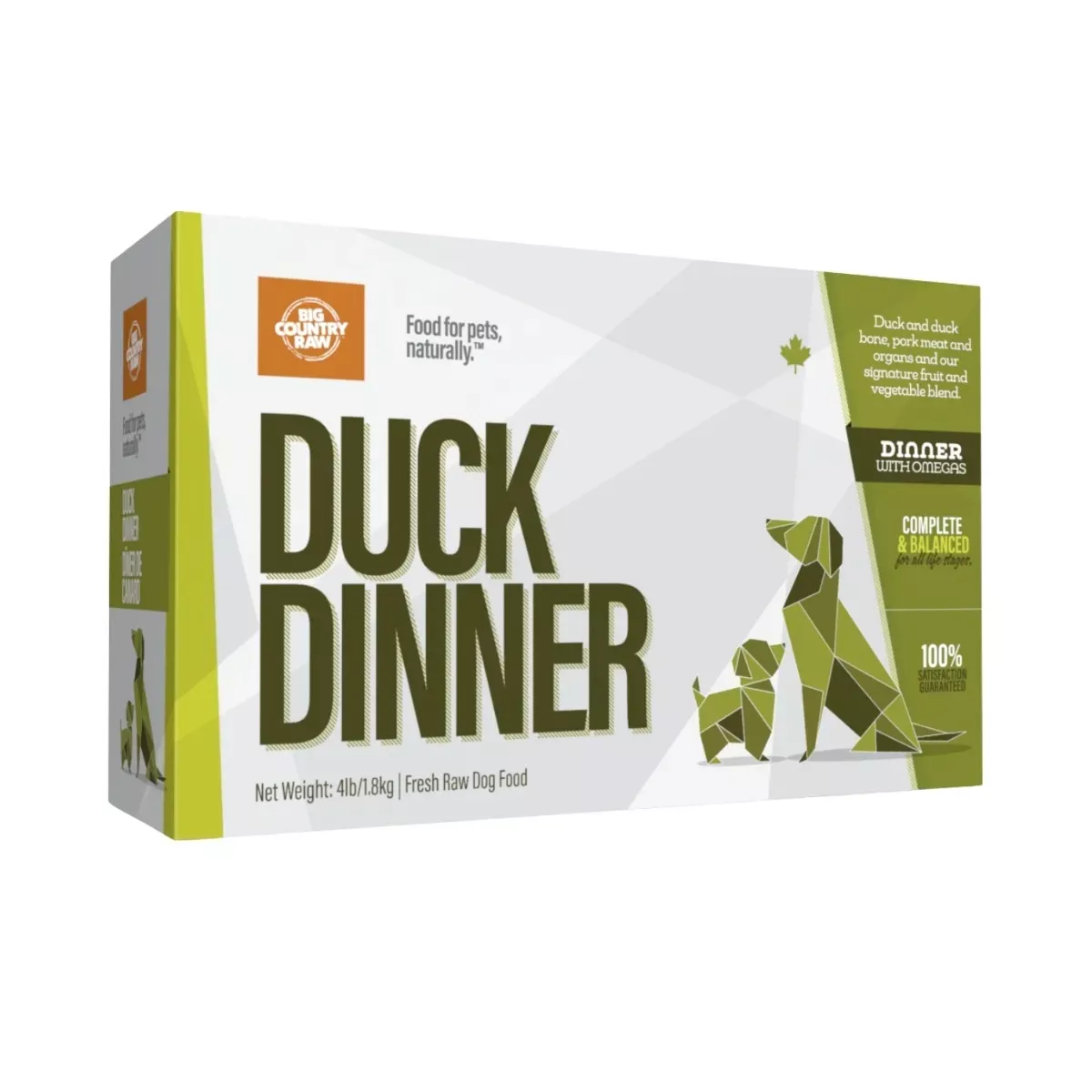 Big Country Raw Dinner Carton for Dogs - Duck