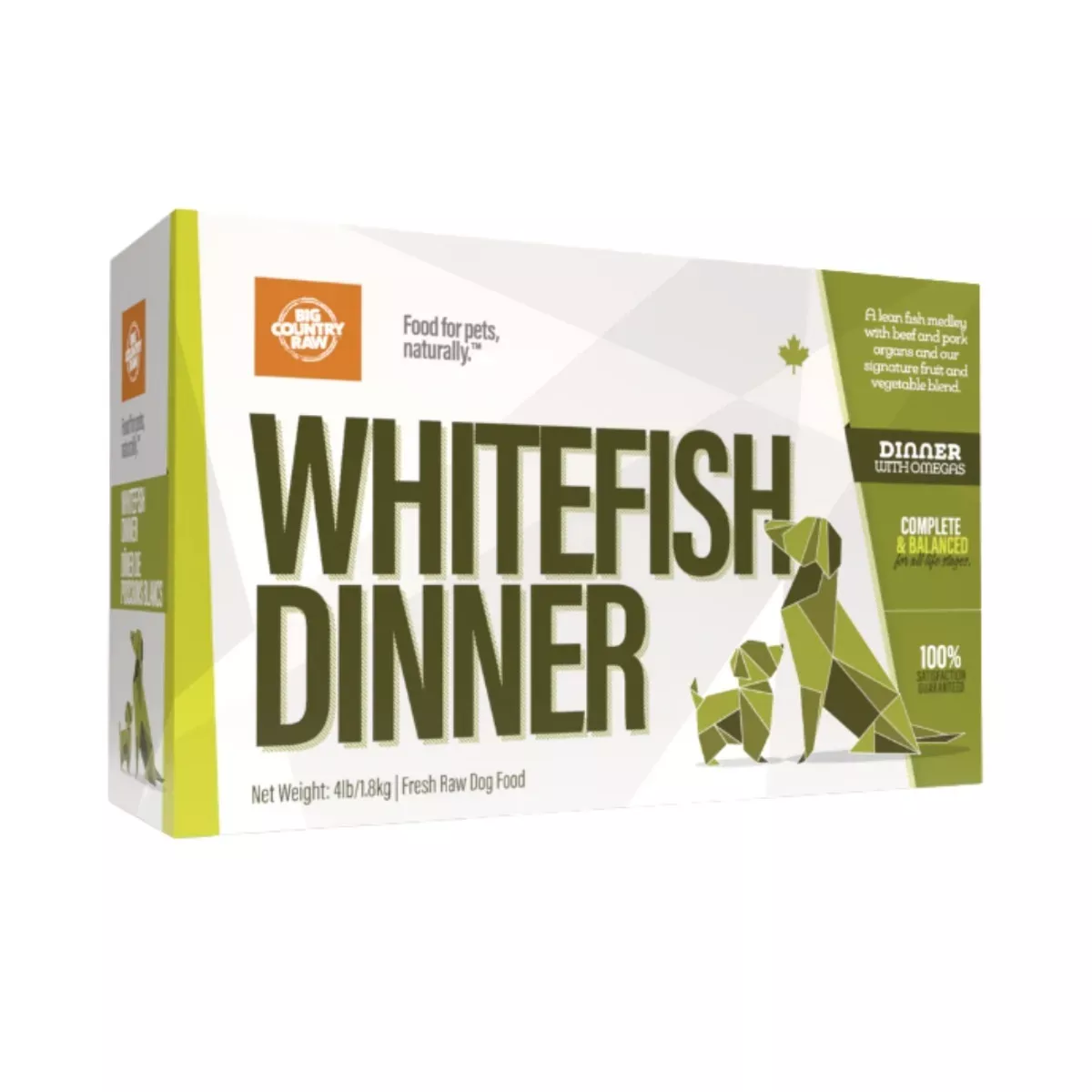 Big Country Raw Dinner Carton for Dogs - Whitefish