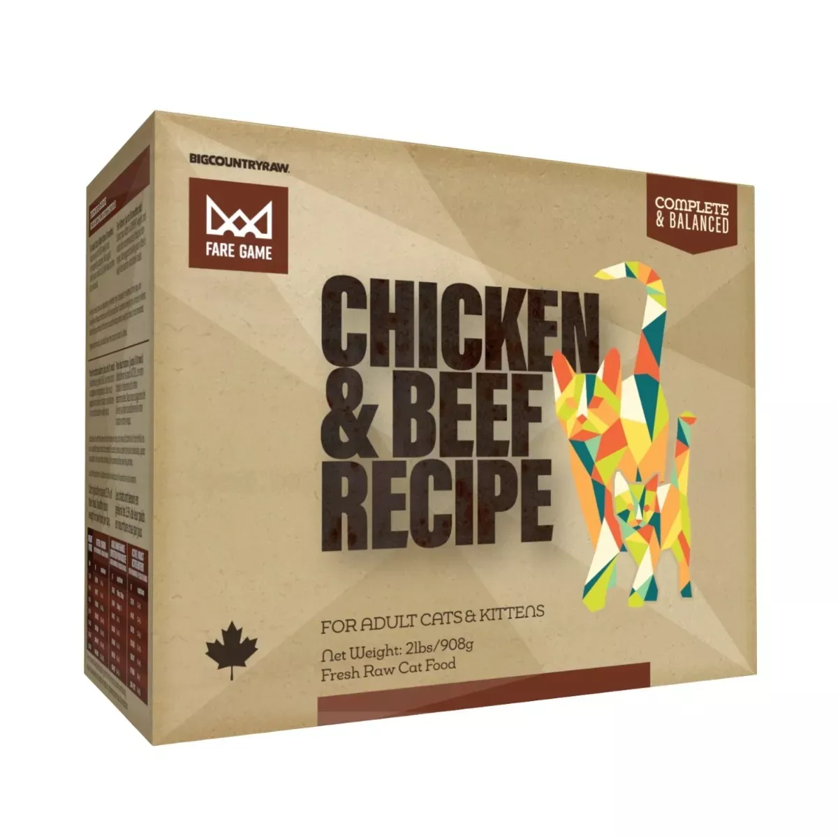Big Country Raw Fare Game for Cats - Chicken & Beef Recipe