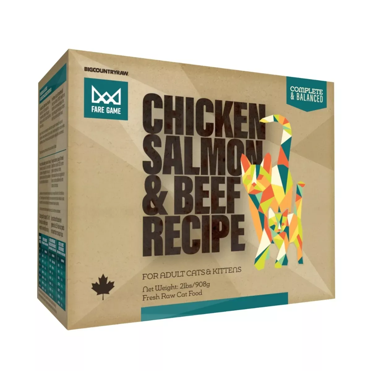 Big Country Raw Fare Game for Cats - Chicken, Salmon & Beef Recipe