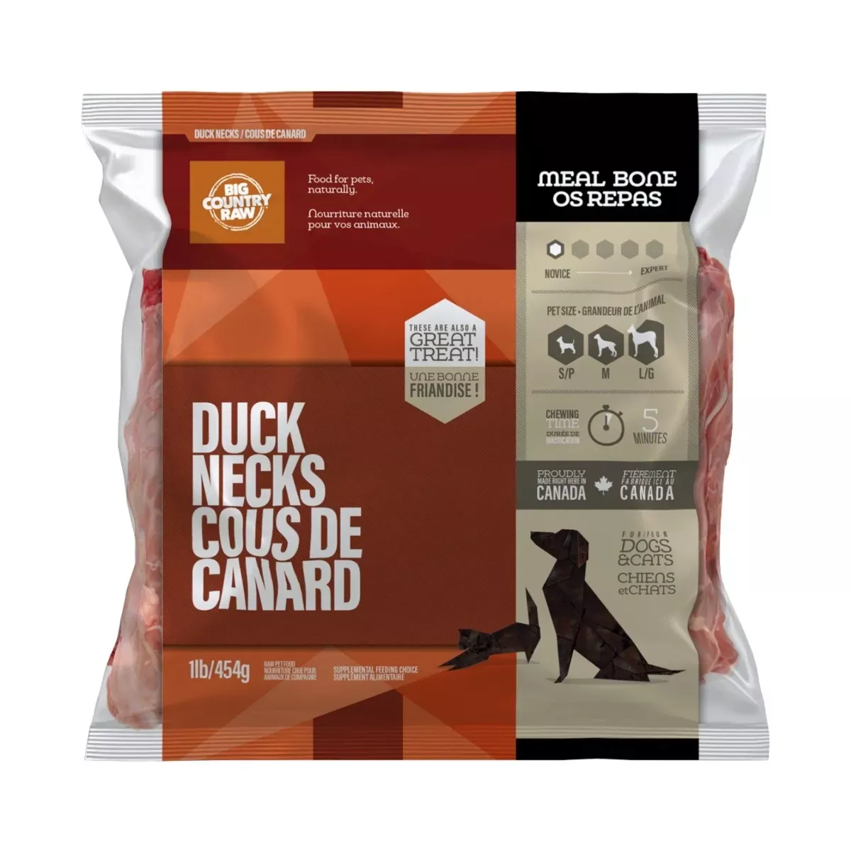Big Country Raw Meal Bone for Pets - Duck Neck