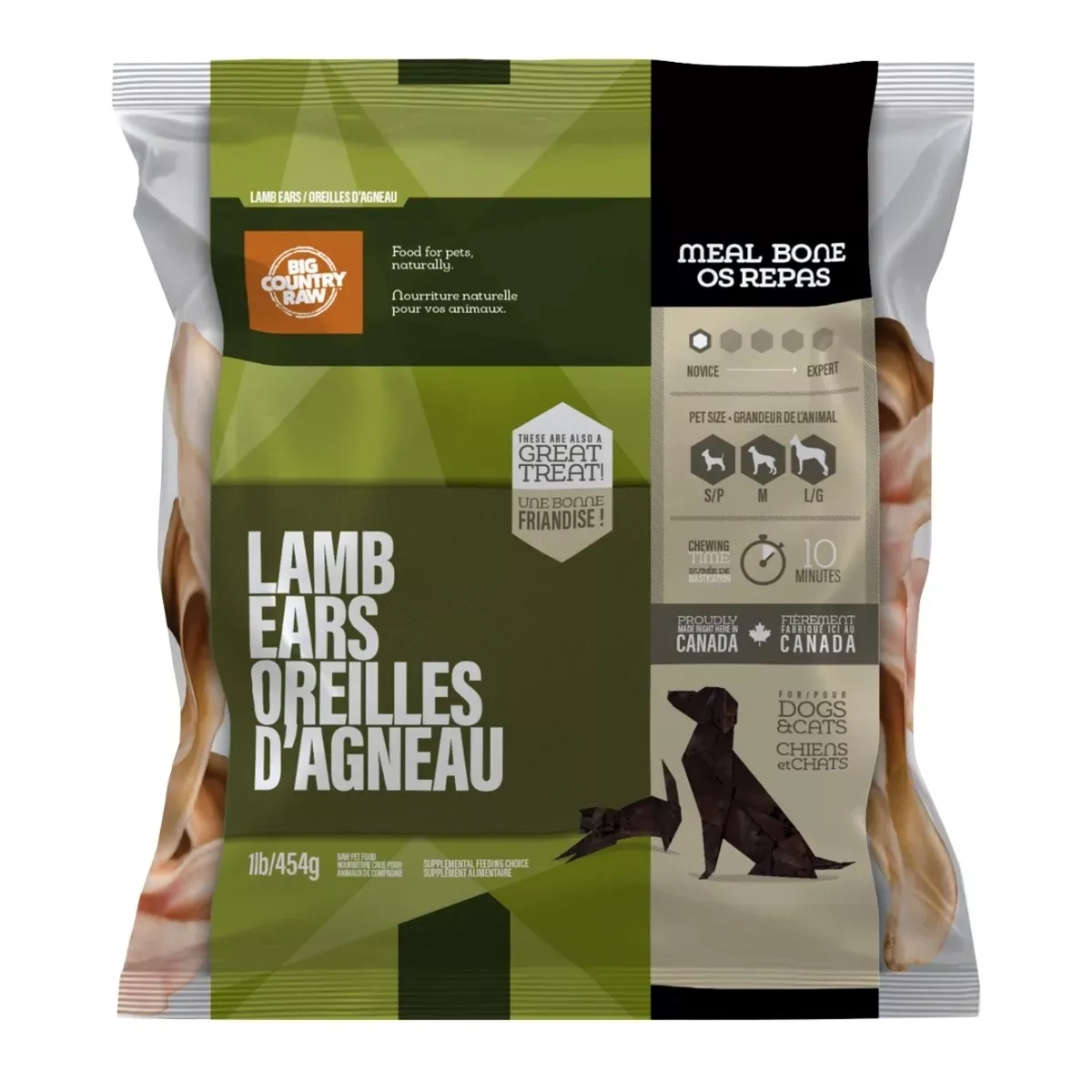 Big Country Raw Meal Bone for Pets - Lamb Ears