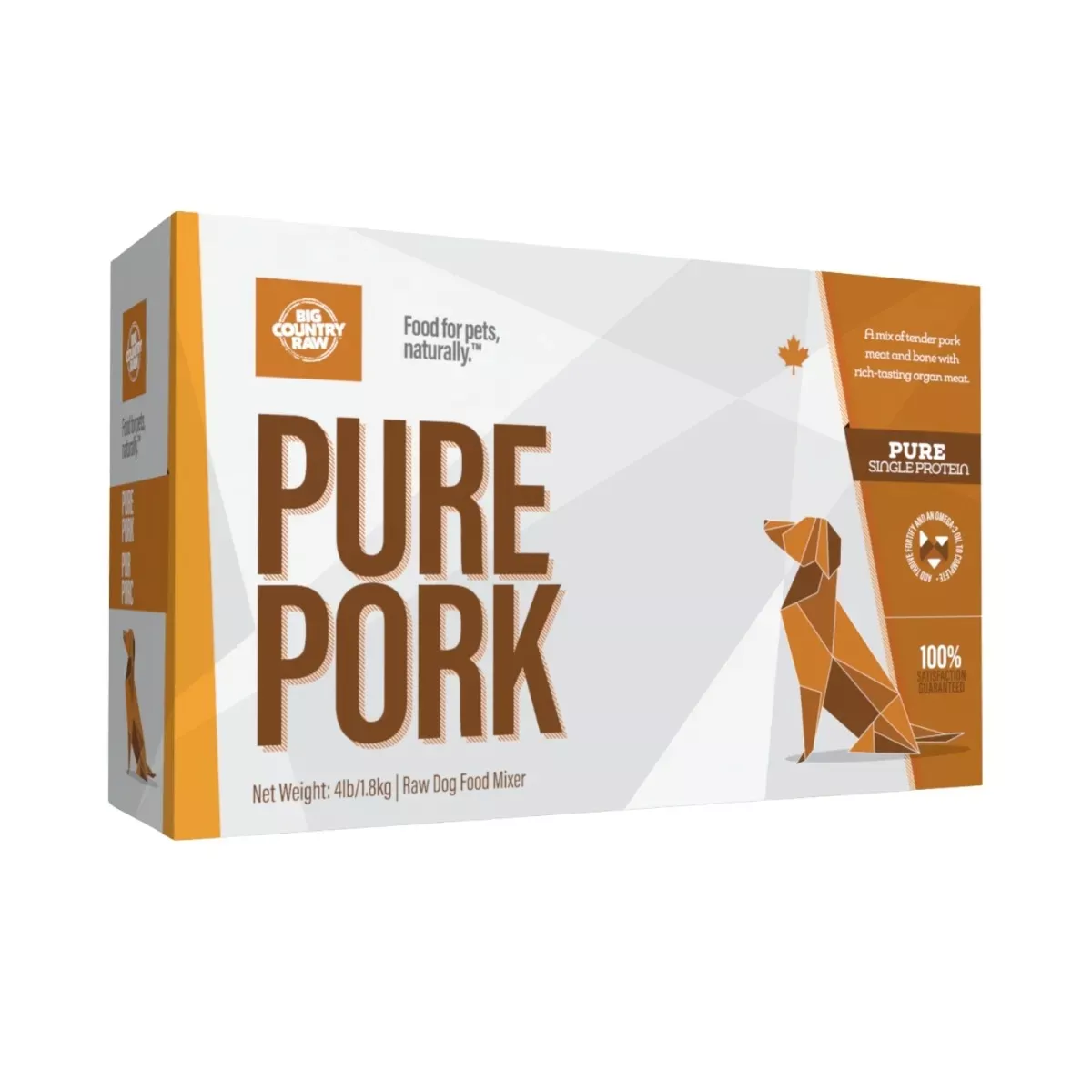Big Country Raw Pure Carton for Dogs - Pork