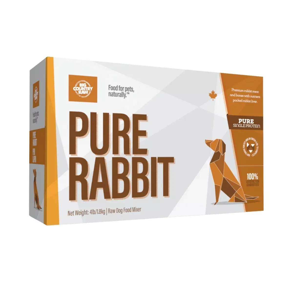 Big Country Raw Pure Carton for Dogs - Rabbit