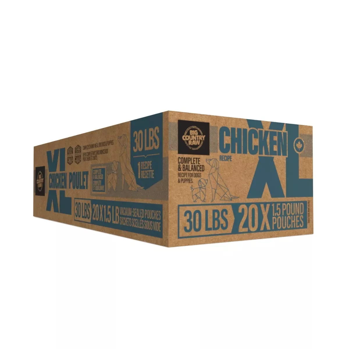 Big Country Raw XL Dinner Box for Dogs - Chicken