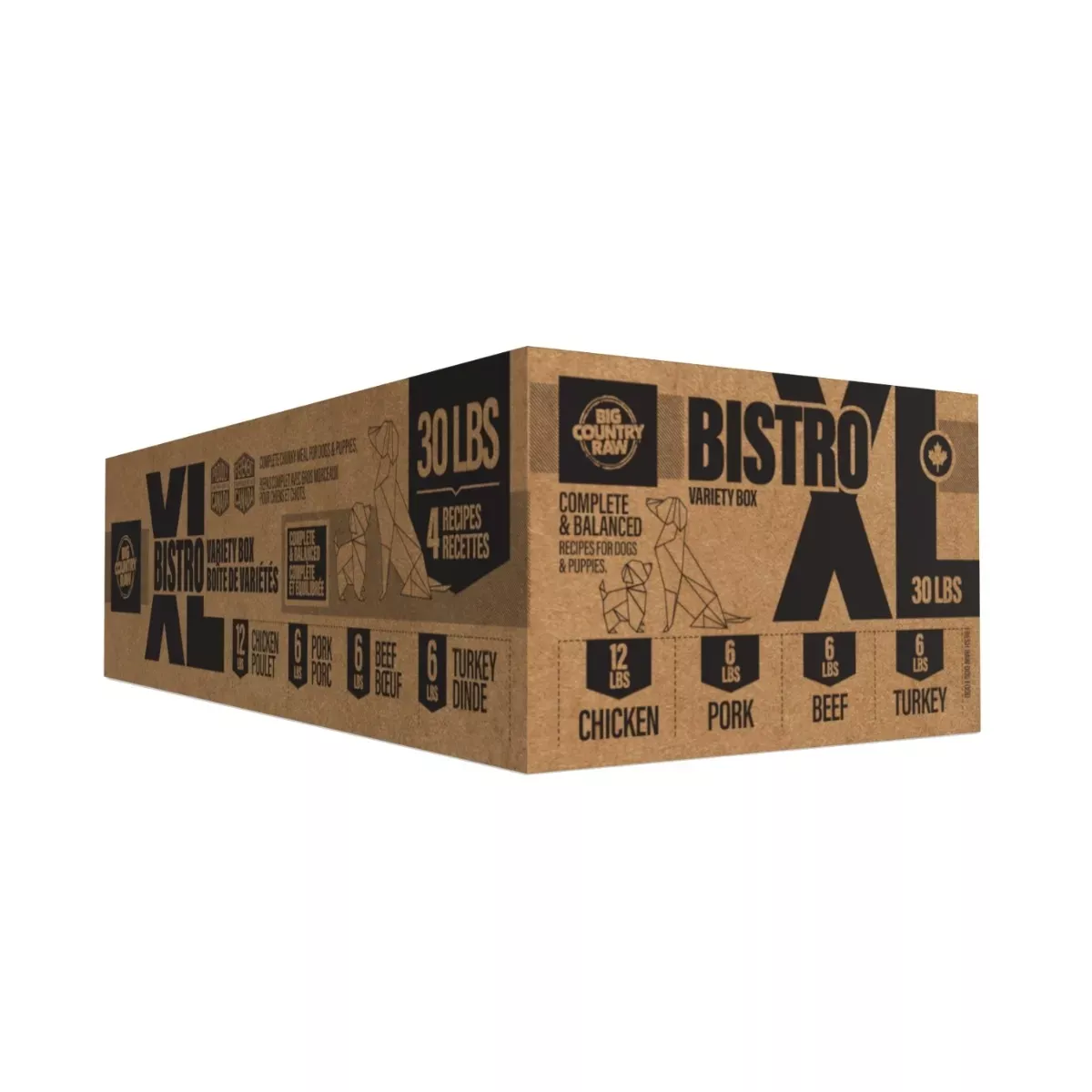 Big Country Raw XL Variety Box for Dogs - Bistro