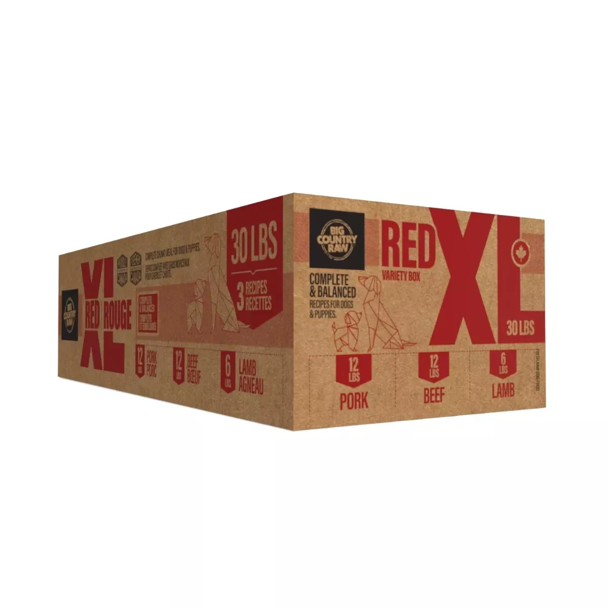 Big Country Raw XL Variety Box for Dogs - Red