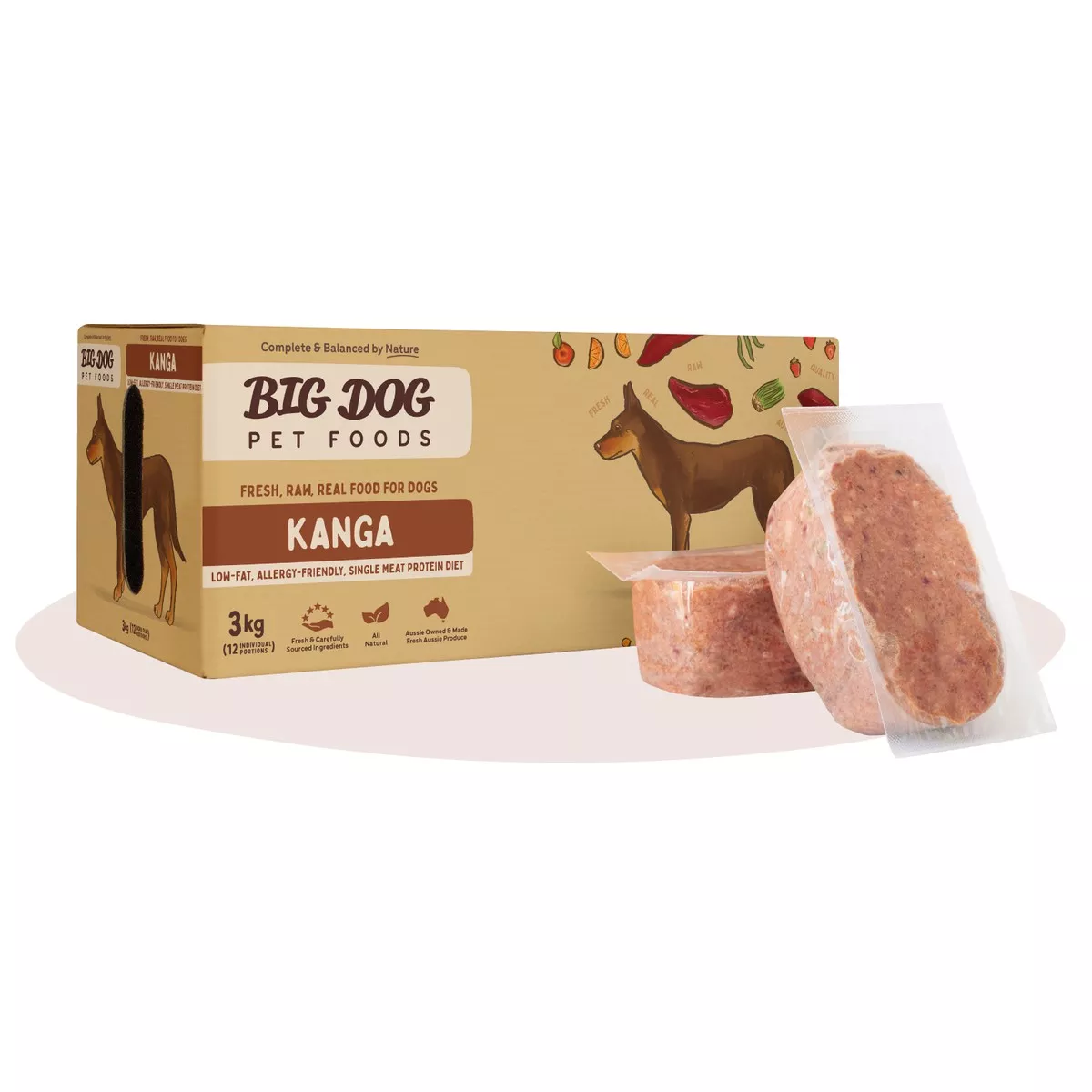 Big Dog Raw Food For Dogs Kangaroo 3Kg