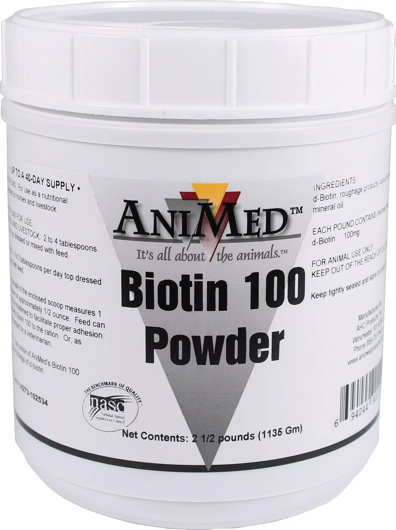 Biotin 100 Powder Supplement For Horses