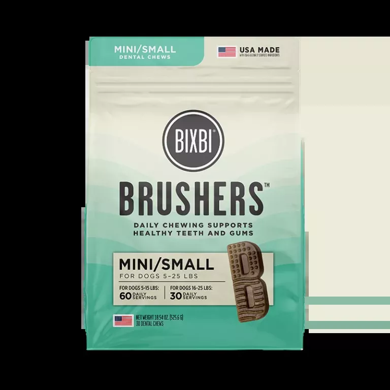BIXBI Pet Brushers™ Dental Chews – Extra Small and Small Dogs