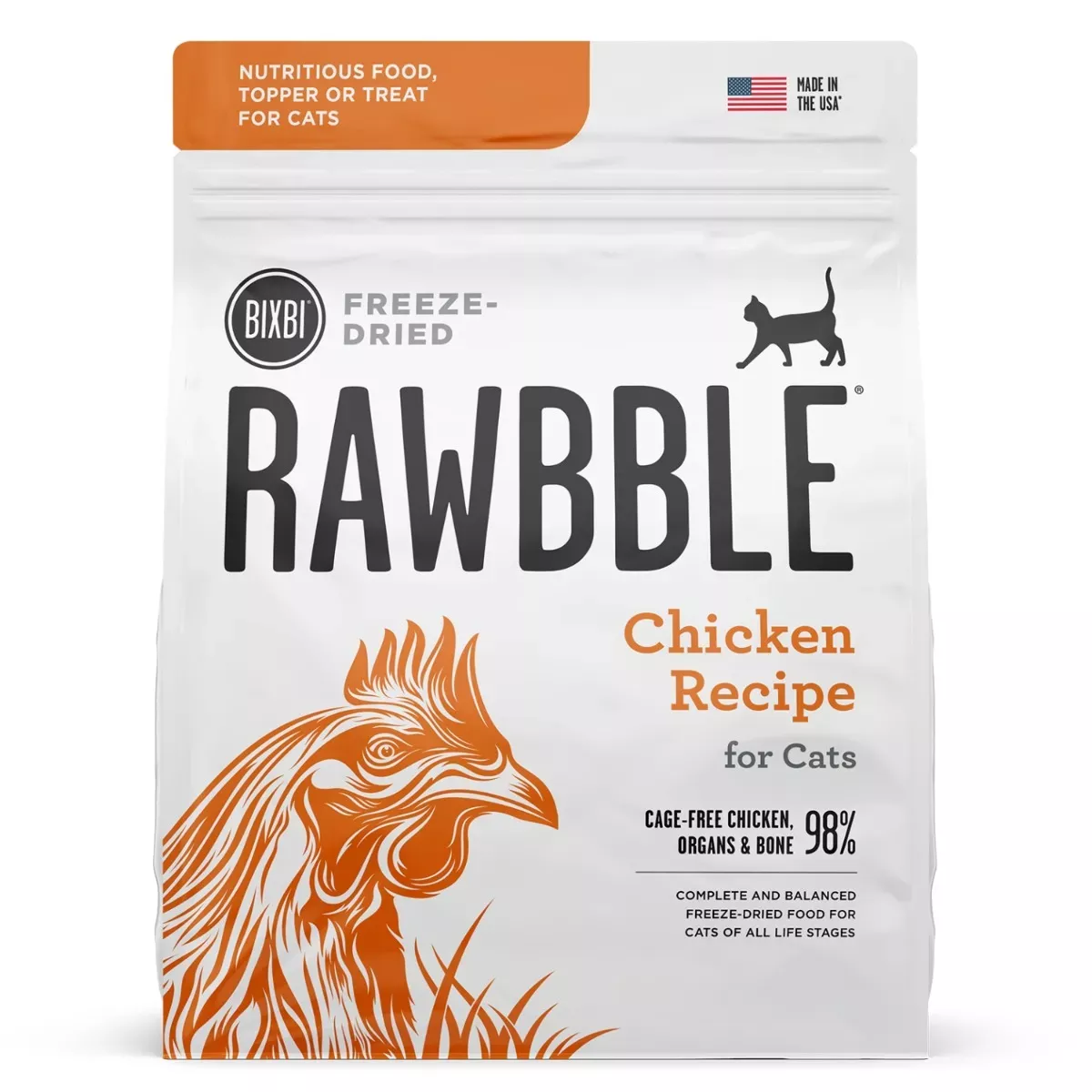 Bixbi Rawbble Freeze-Dried Food for Cats - Chicken Recipe
