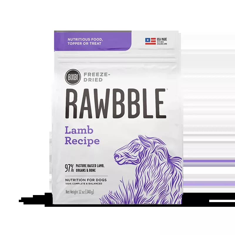 Bixbi Rawbble Freeze-Dried Food for Dogs – Lamb Recipe