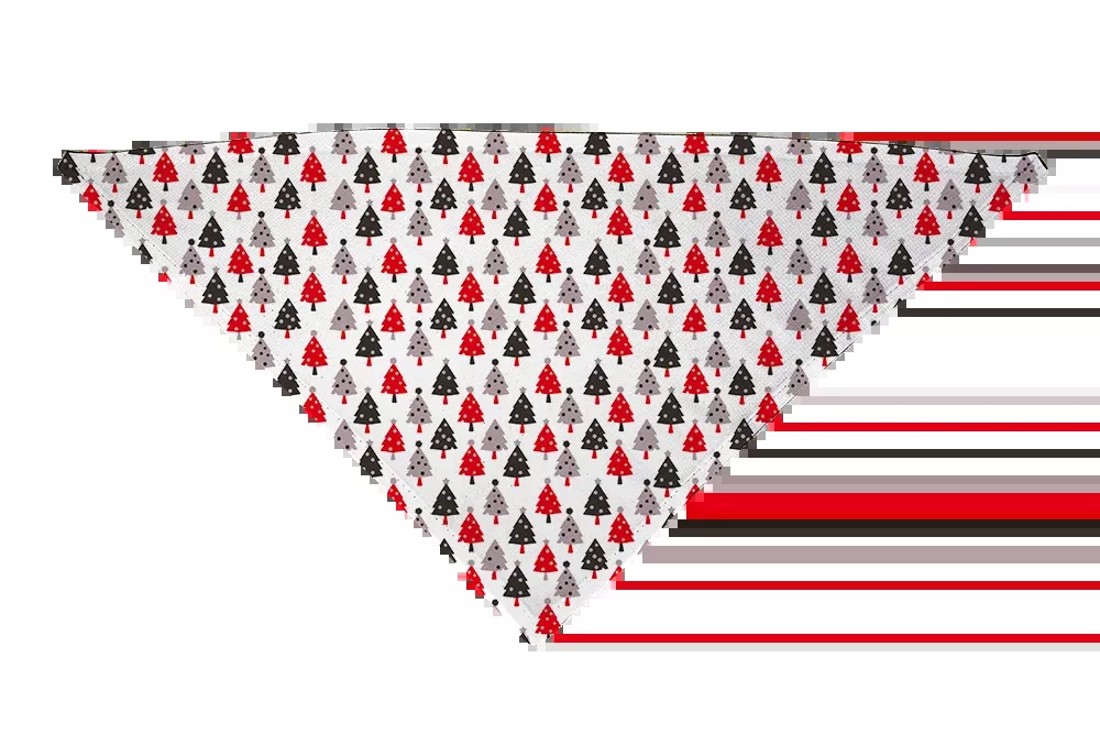 Black and Red Christmas Trees Dog Bandana