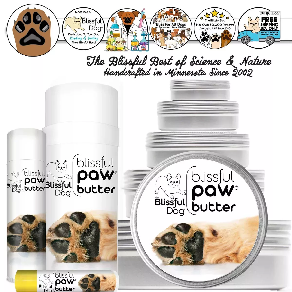 Blissful Paw Butter Moisturizes Rough, Dry Paw Pads