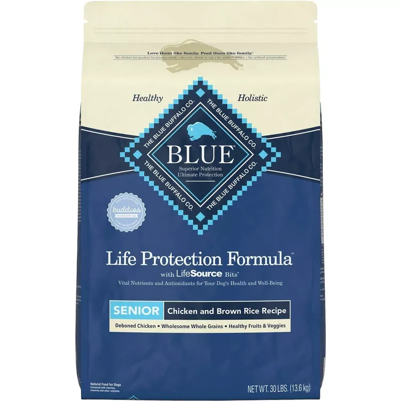 Blue Buffalo Life Protection Formula Natural Senior Chicken And Rice Recipe, Dry Dog Food
