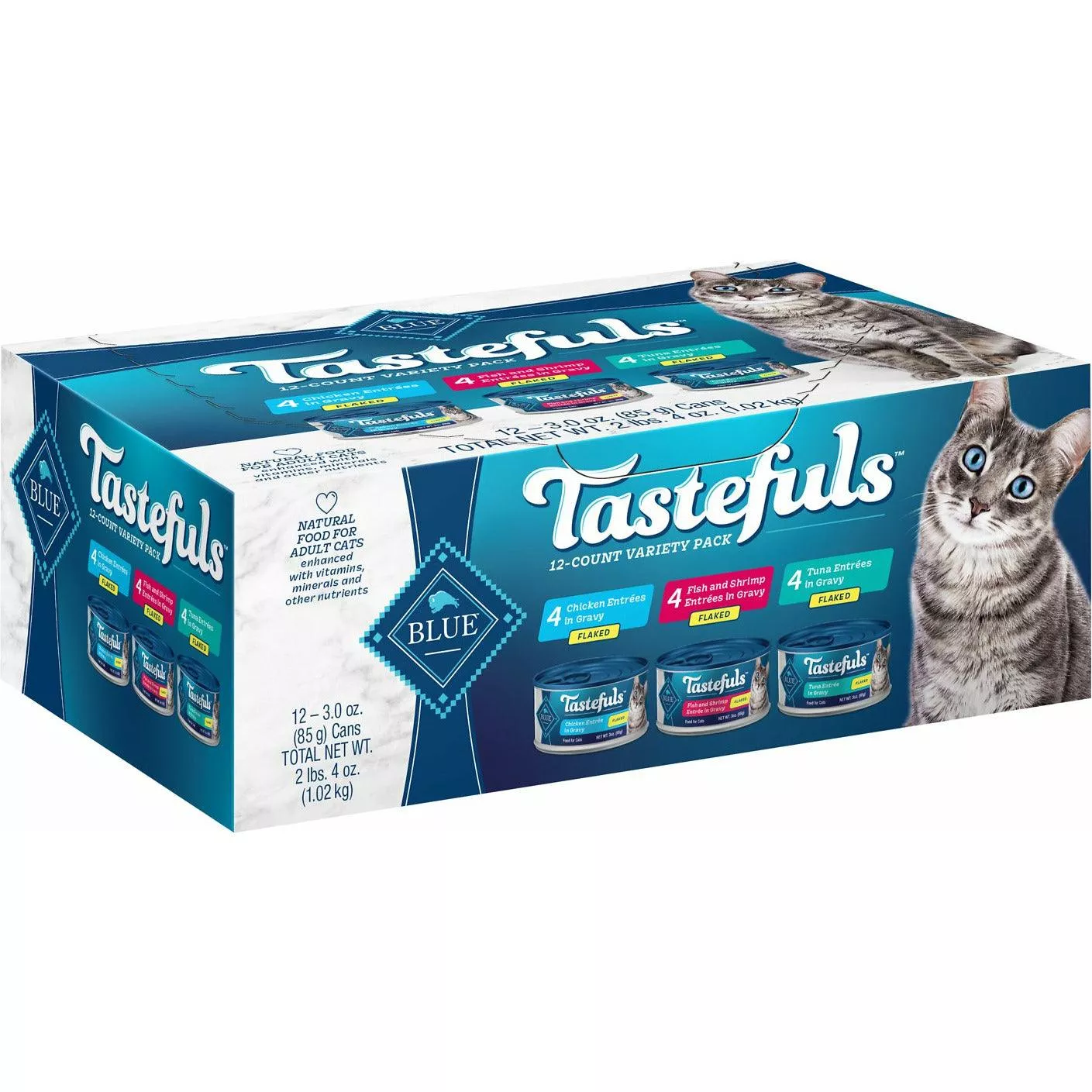 Blue Buffalo Tastefuls Cat Wet Food Variety Pack Fish & Shrimp
