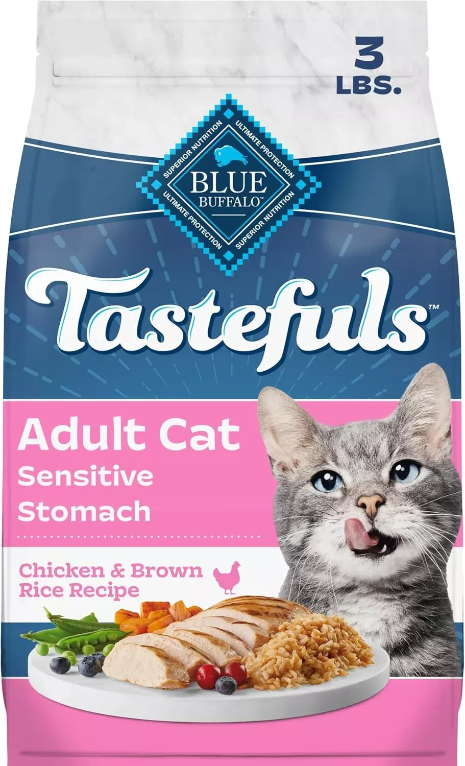 Blue Buffalo Tastefuls Sensitive Stomach Chicken & Brown Rice Cat Food