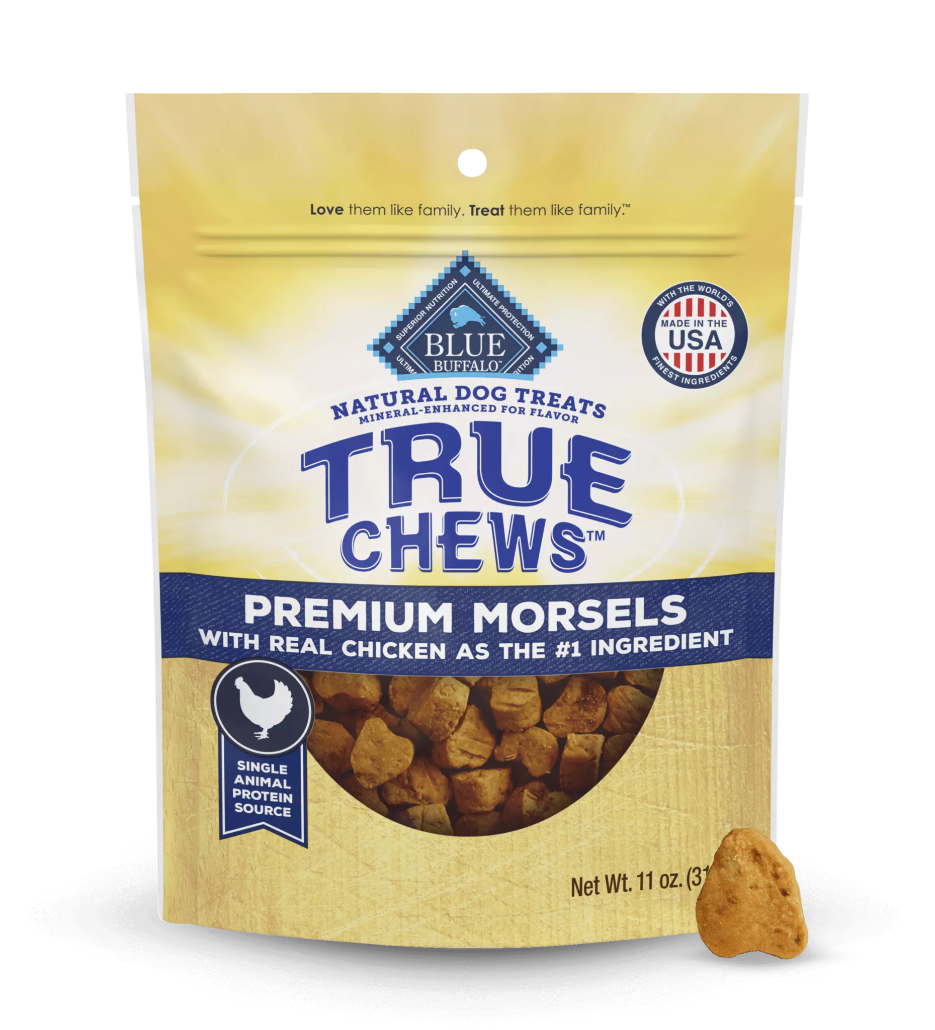 Blue Buffalo True Chews Premium Morsels Chicken Dog Treats 11 oz