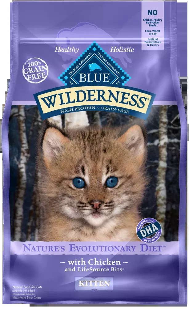 Blue Buffalo Wilderness Grain Free Chicken High Protein Recipe Dry Kitten Food