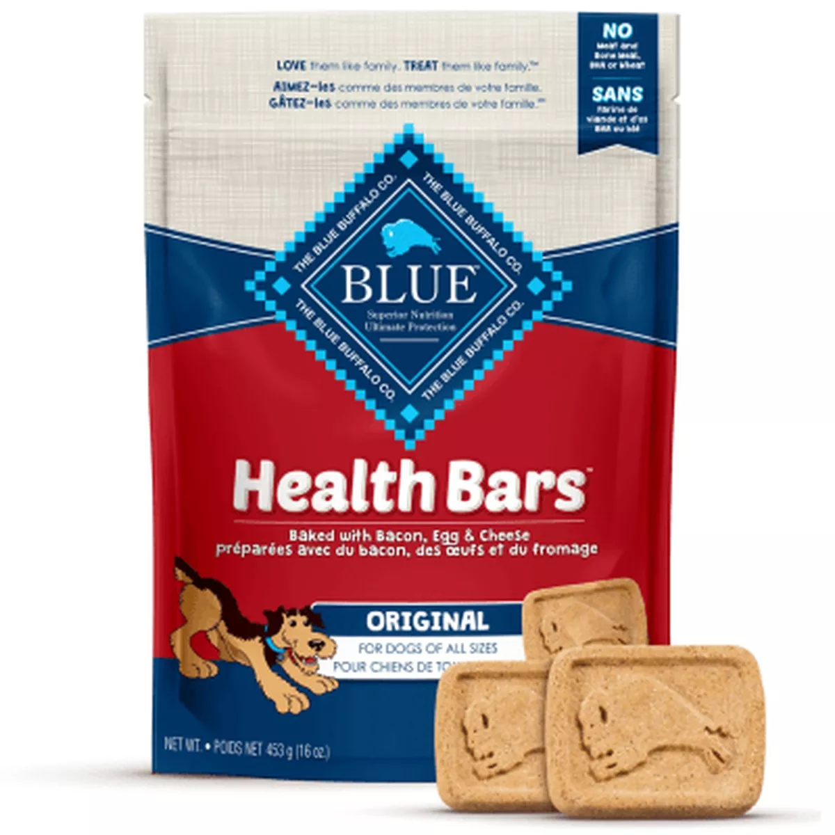 Blue Health Bars with Bacon, Egg and Cheese Original Dog Treats