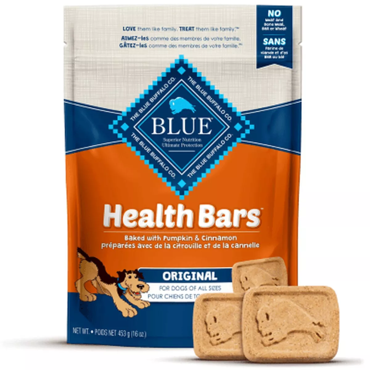 Blue Health Bars with Pumpkin and Cinnamon Vegan Original Dog Treats