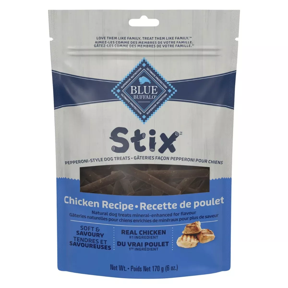 BLUE Stix Pepperoni-Style Dog Treats - Chicken