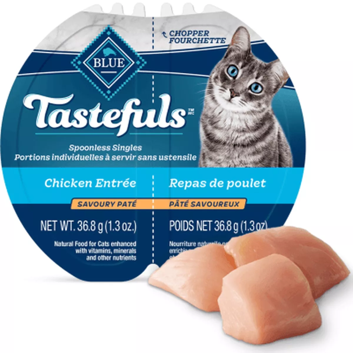 Blue Tastefuls Spoonless Singles Chicken Pate Wet Cat Food