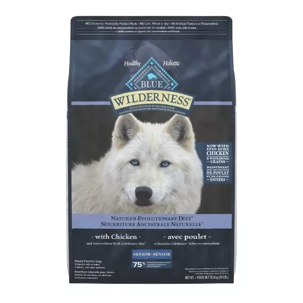 BLUE Wilderness Chicken With Grains Senior Dog Food
