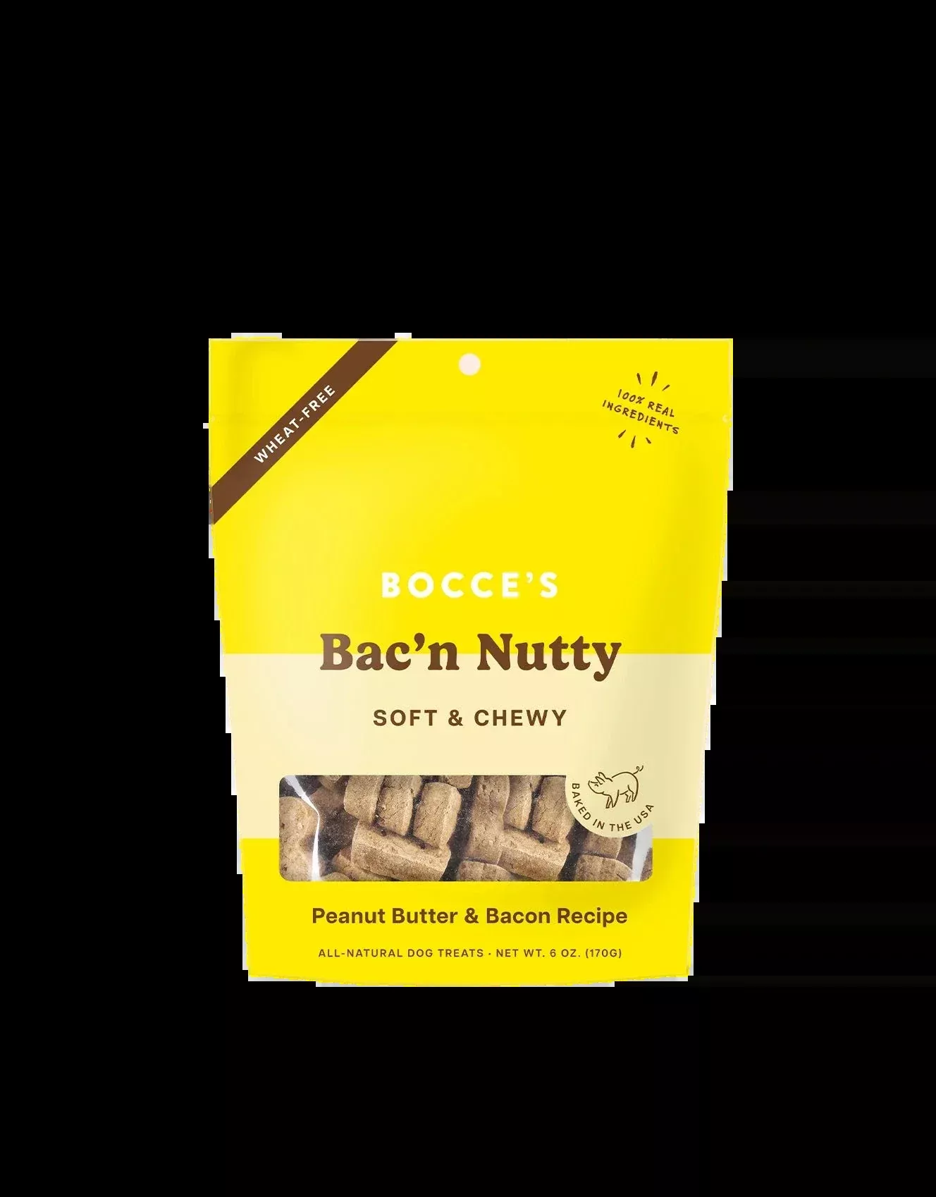 Bocce's Bac'n Nutty Soft and Chewy - Peanut Butter & Bacon Recipe 6oz