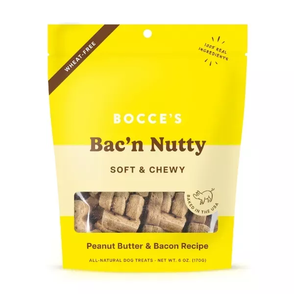 Bocce's Bakery Bac' N Nutty Recipe Soft & Chewy Dog Treats
