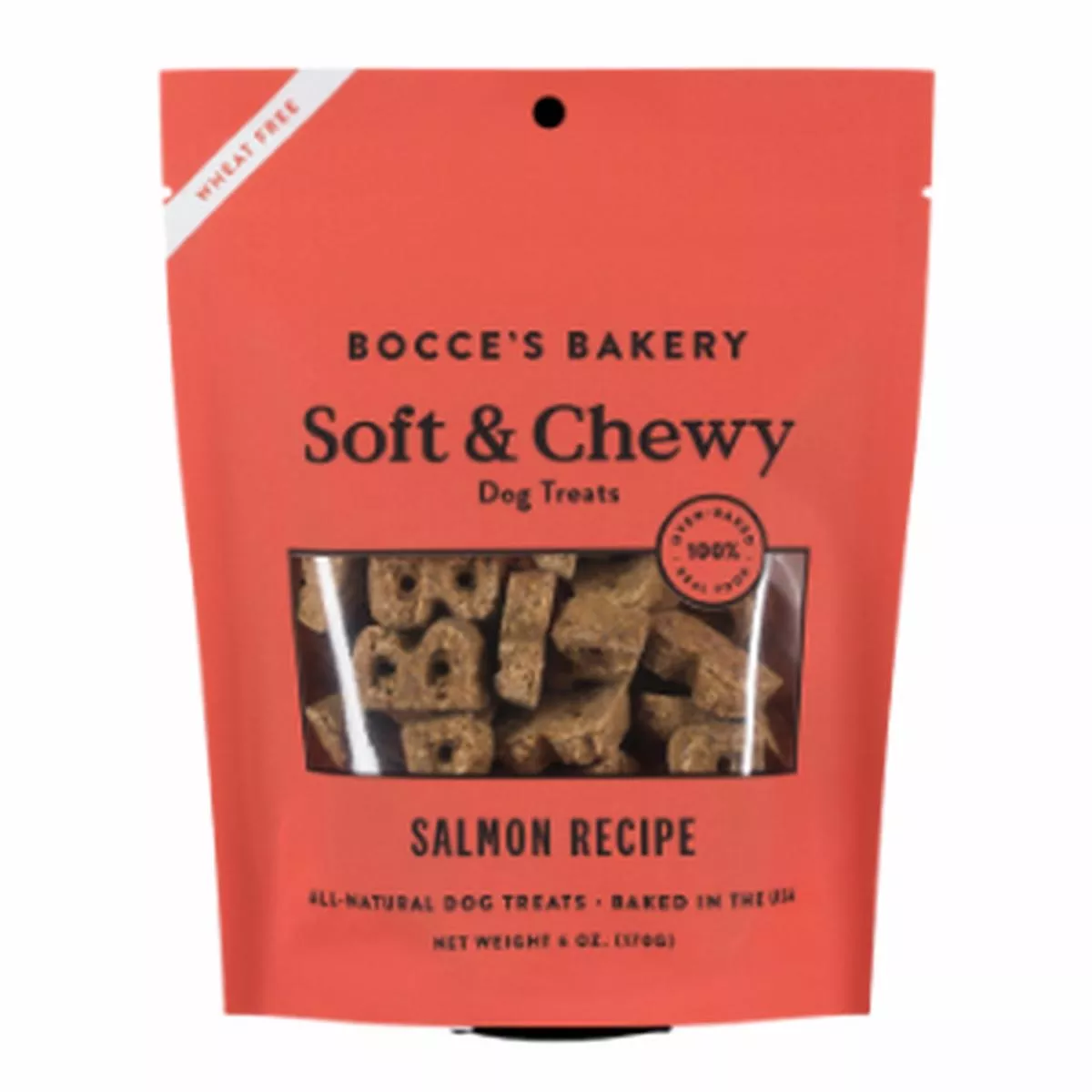 Bocce's Bakery Basic Soft & Chewy Salmon Wheat Free Dog Treats 6 oz