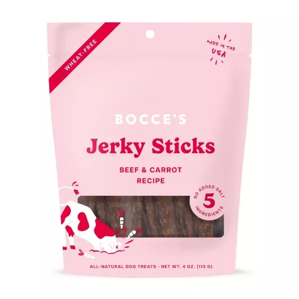 Bocce's Bakery Grazers Jerky Dog Treats - Beef & Carrot