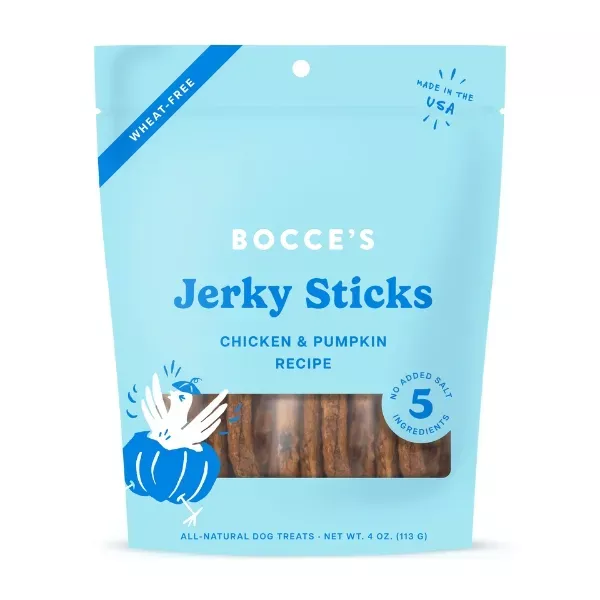 Bocce's Bakery Grazers Jerky Dog Treats - Chicken & Pumpkin