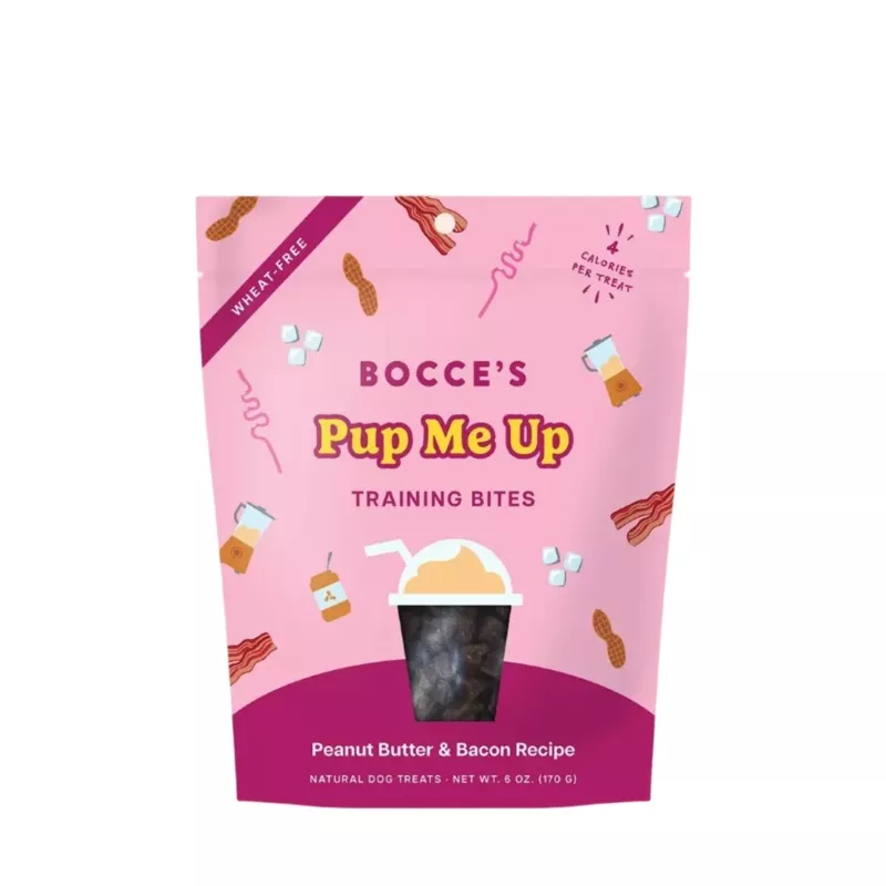 Bocce’s Bakery Pup Me Up Shake Training Bites, Dog Treats, 6-oz Bag