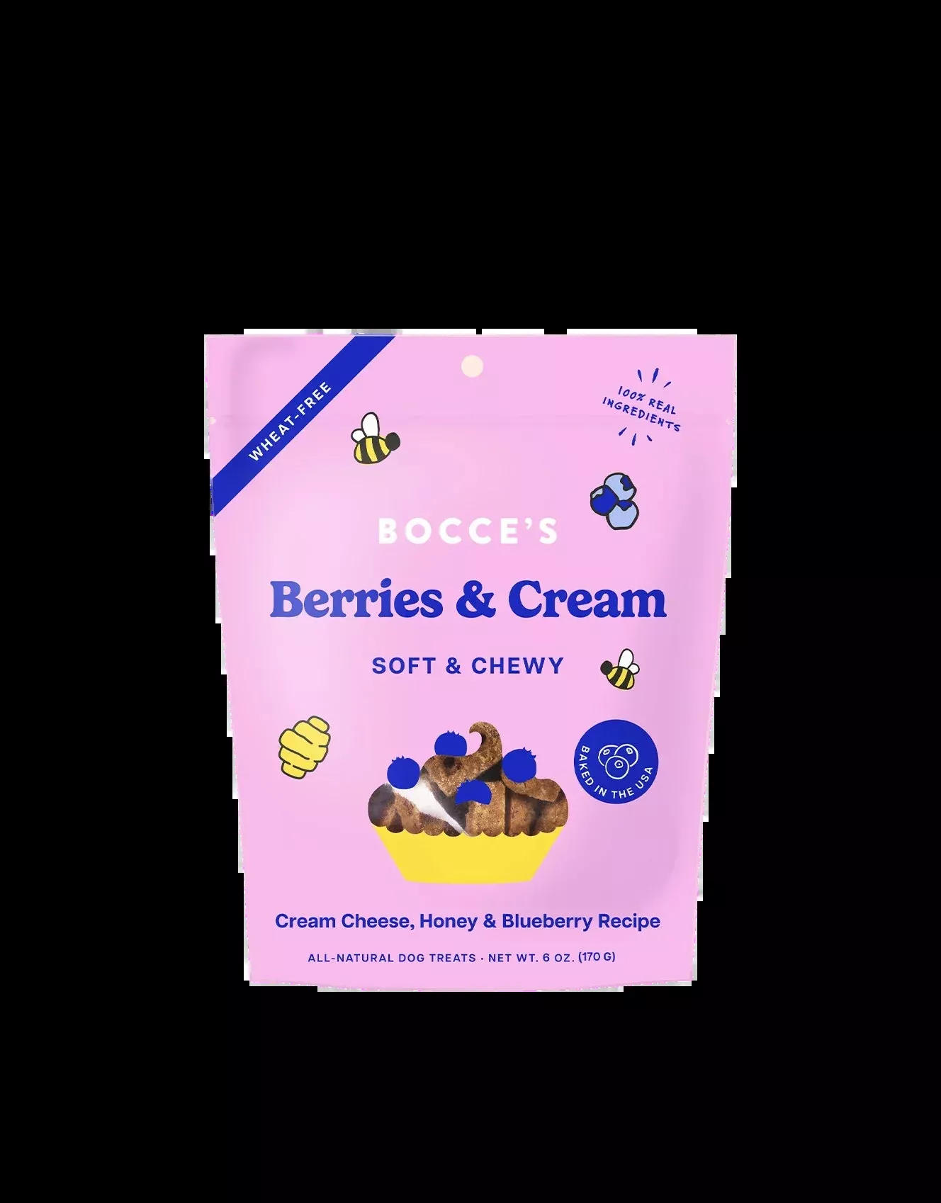 Bocce's Berries and Cream Soft & Chewy - Cream Cheese, Honey & Blueberry Recipe 6oz