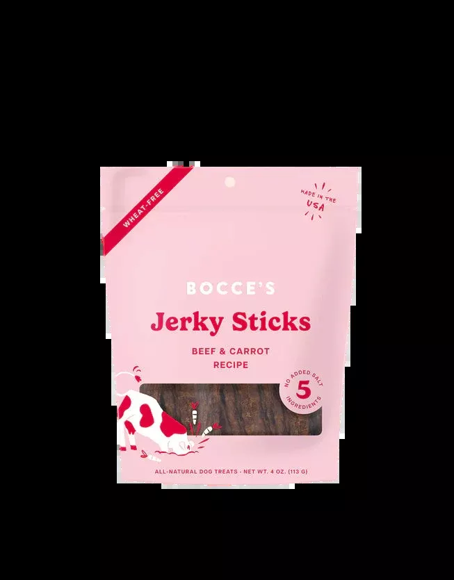 Bocce's Jerky Sticks - Beef & Carrot Recipe 4oz